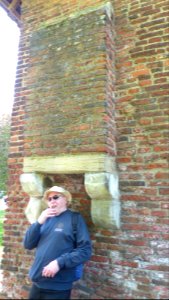 Tour Guide demonstrates where visitors stand