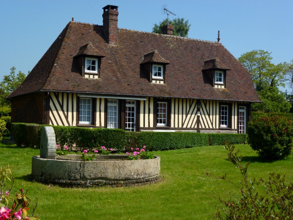 Farmhouse timber framing house