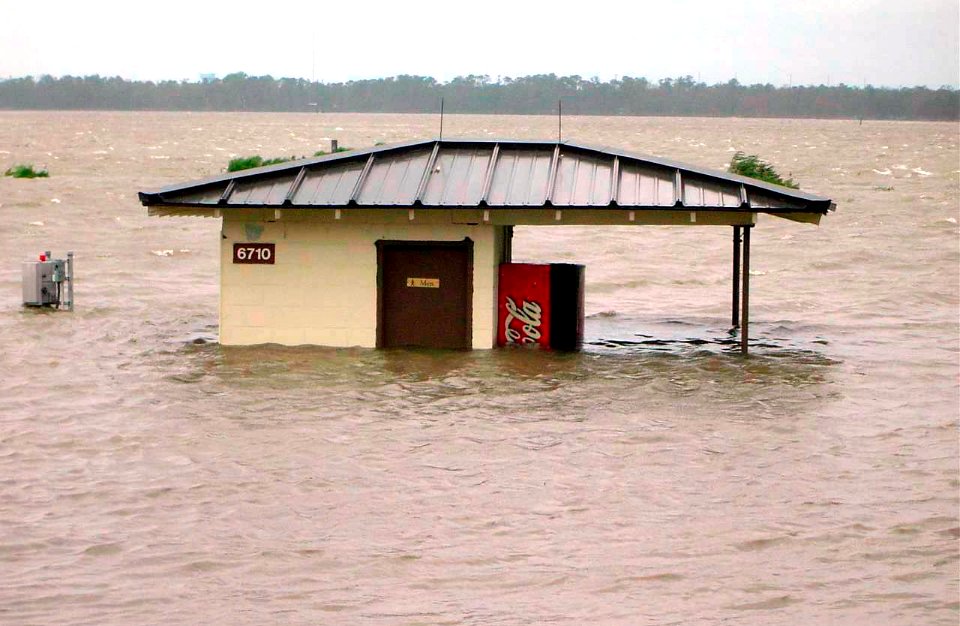 People venture outside Keesler shelters