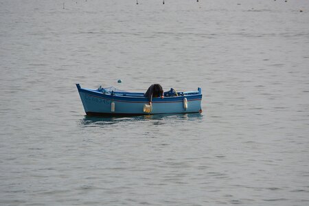 Port fishing blue photo