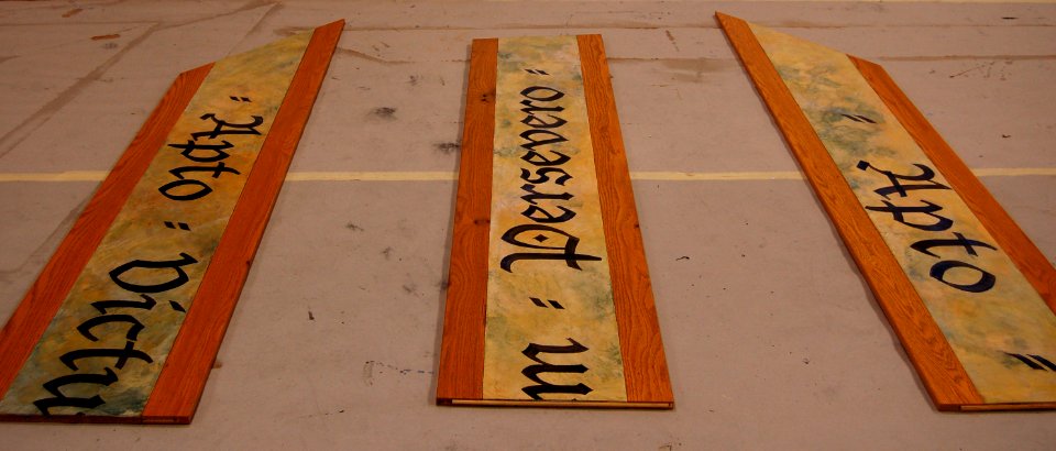 Floor Panels with Lettering