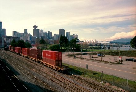 Railway and city - Vancouver photo