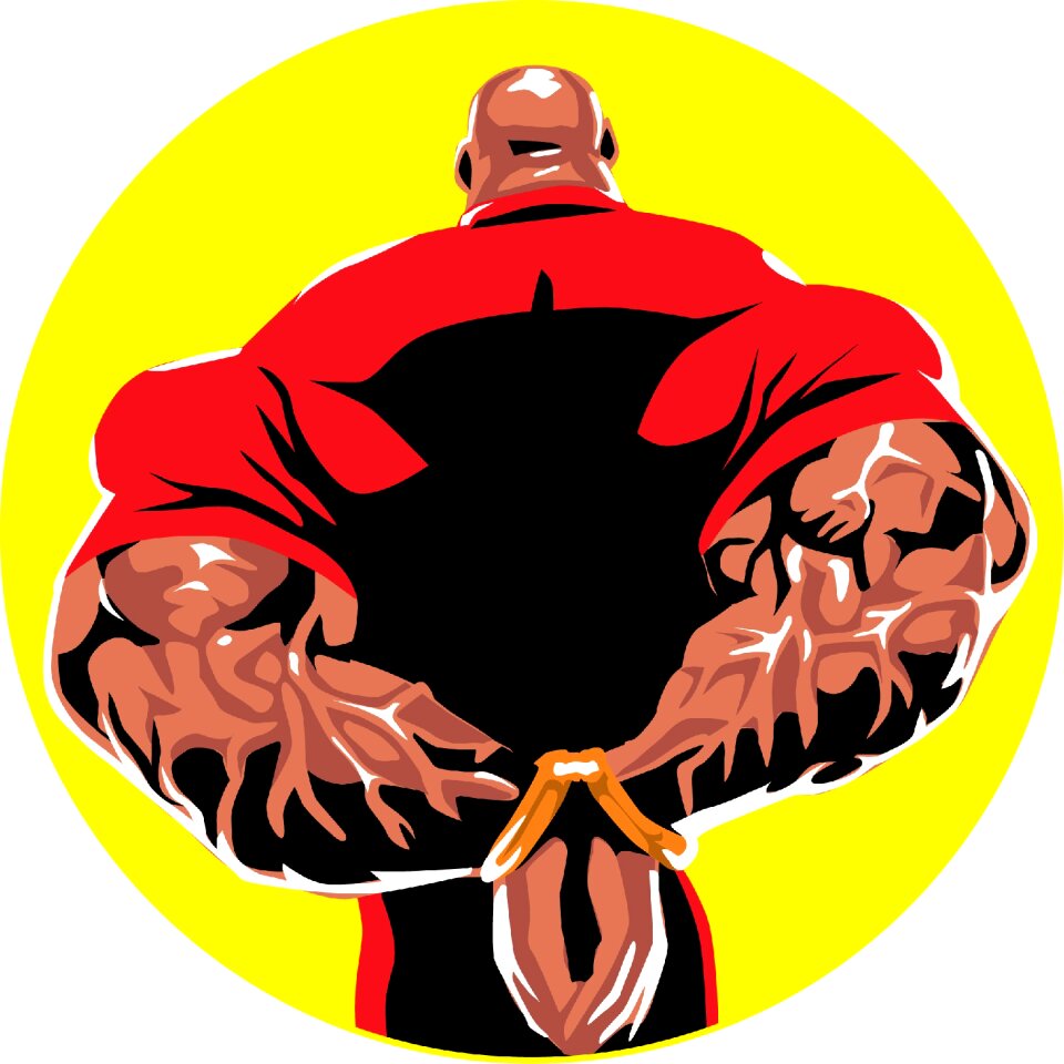 Stylized handcuffed man
