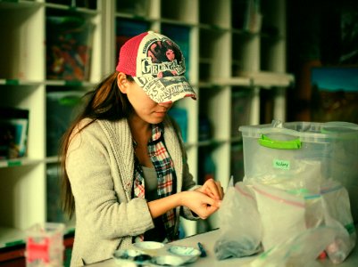 Working at 4Cats 2, Molding Clay