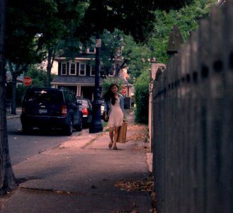 NYC artist girl walking