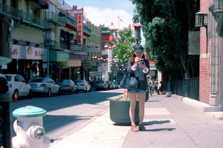 SF Chinatown taking photo