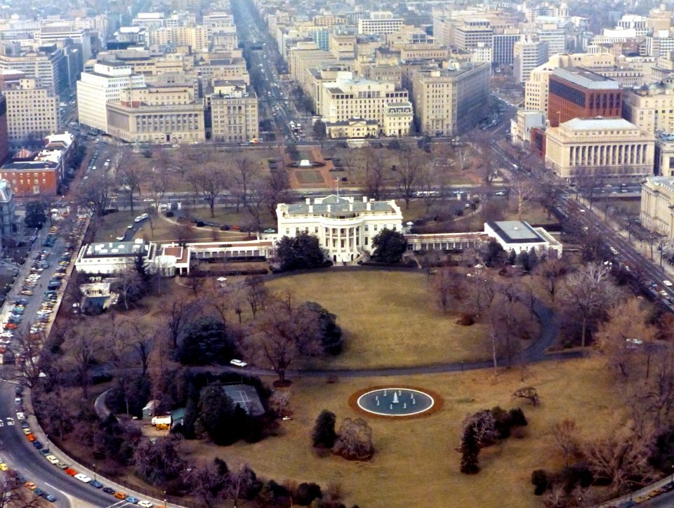 Washington, DC Aerial of the White House in 1978