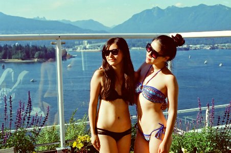 Tanning at the Pool
