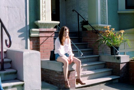 Resting on Steps