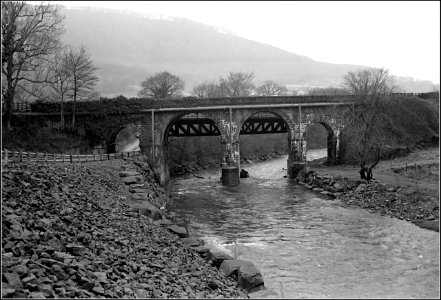 An old viaduct over the Taff photo
