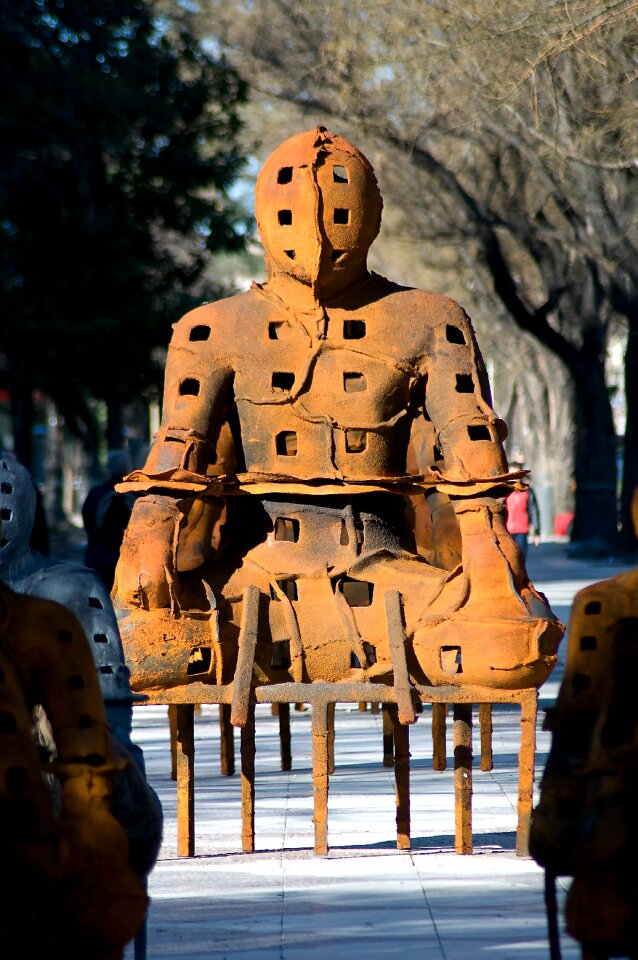 Exhibition sculptures silhouette