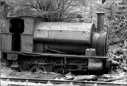 Derelict steam engine photo