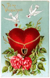 "To My Valentine" 1911 Postcard Front photo