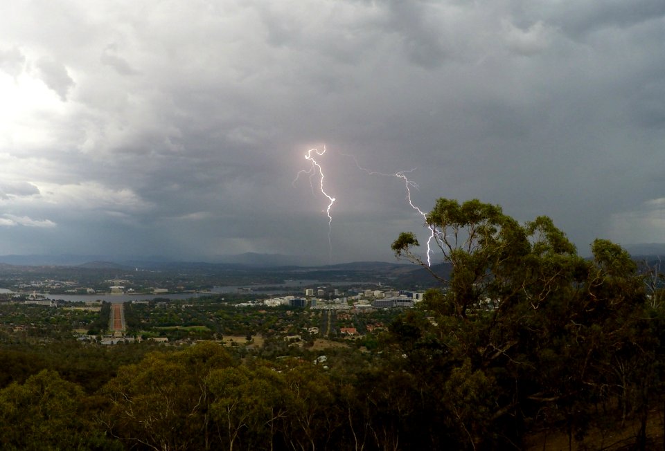 Lightning over Canberra