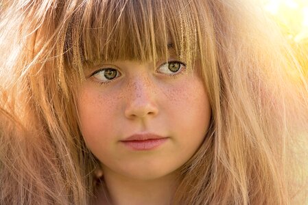 Girl hair face
