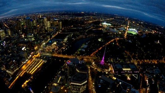 Melbourne at night photo