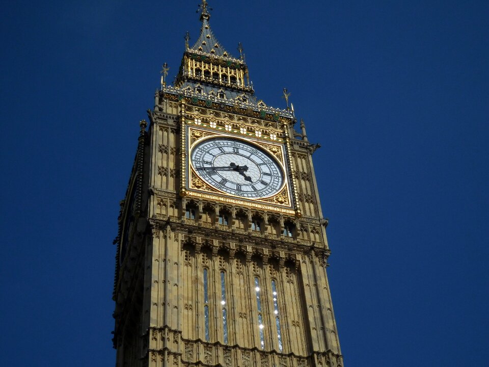 Clock landmark parliament photo