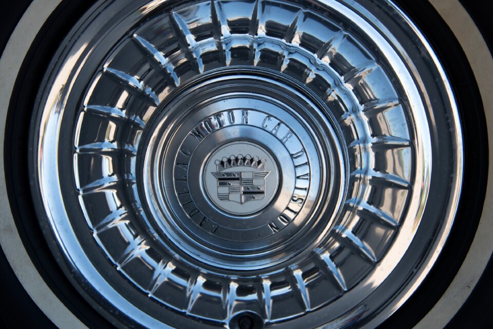 American vintage hubcap