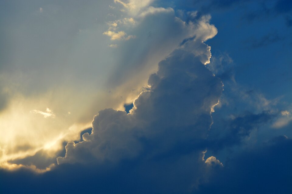 Thunderstorm sky blue