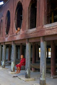 Wooden monastery near Inle Lake