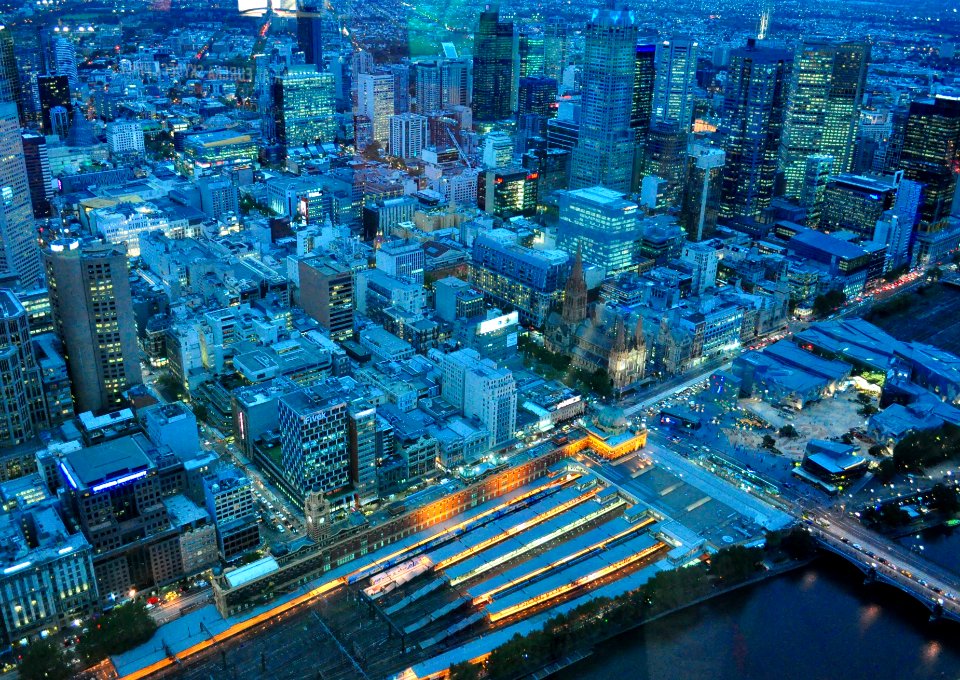 Melbourne at night