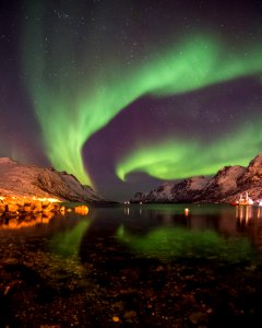 aurora borealis in Ersfjordbotn photo