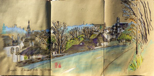 Vue de la basse ville de Quimperlé