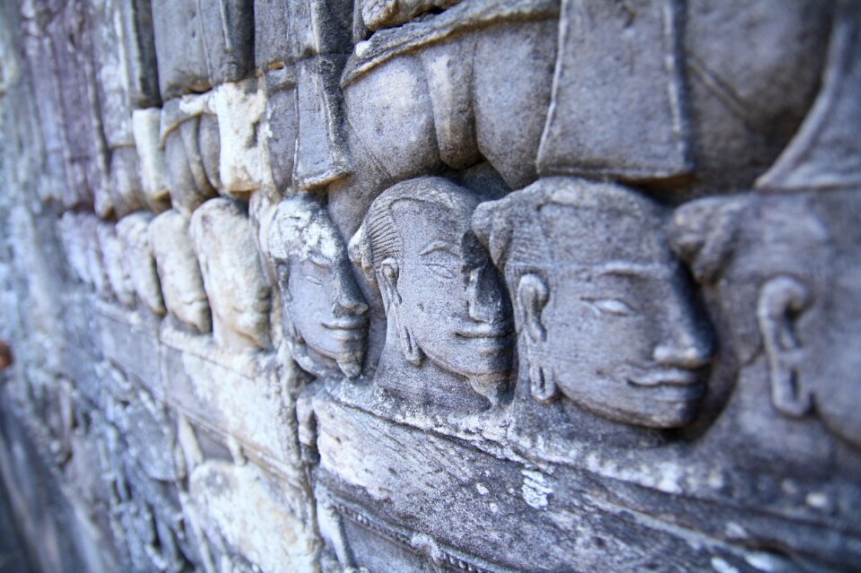 Angkor wat relics ruins