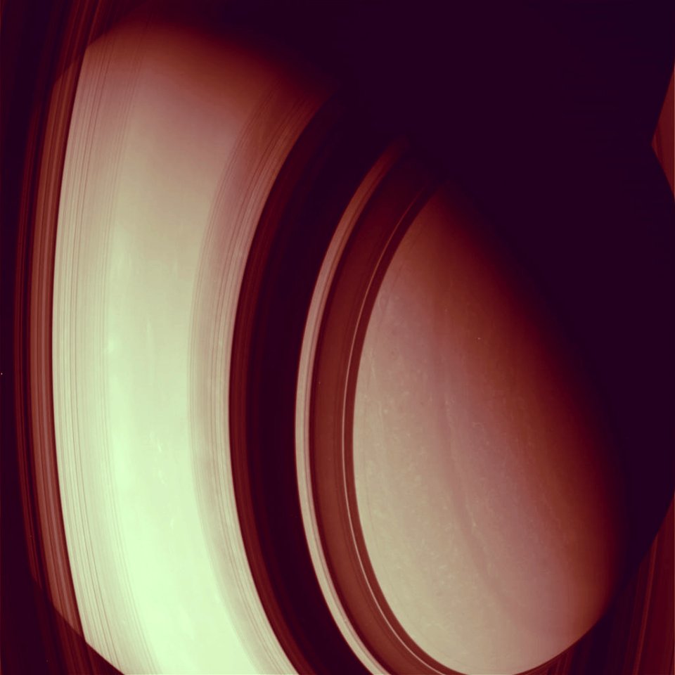 The Rings of Saturn in Sepia