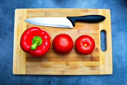 Knife vegetables food preparation photo