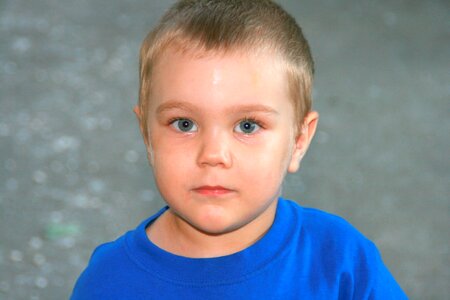 Blond blue portrait