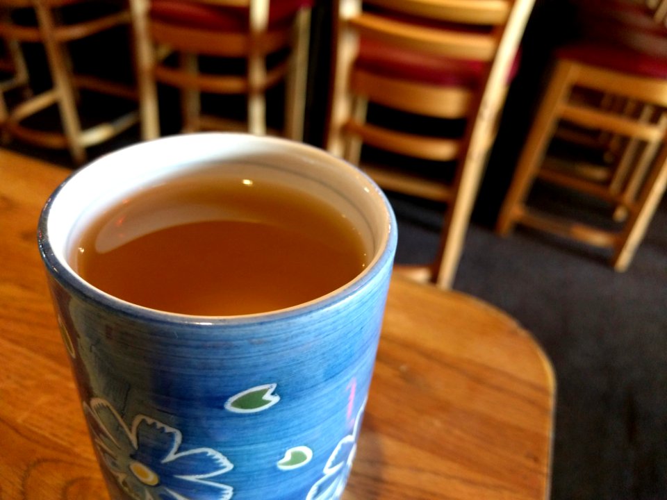 tea in green and blue