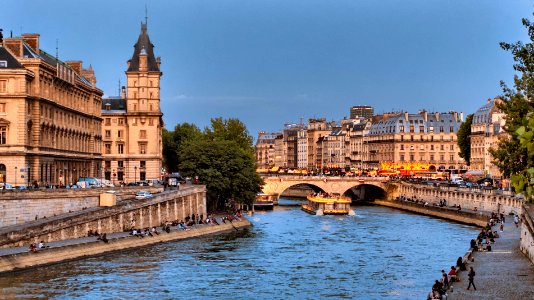 The Pont Michel from the Pont Neuf, Paris