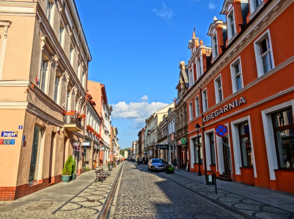 Road picturesque cobblestones