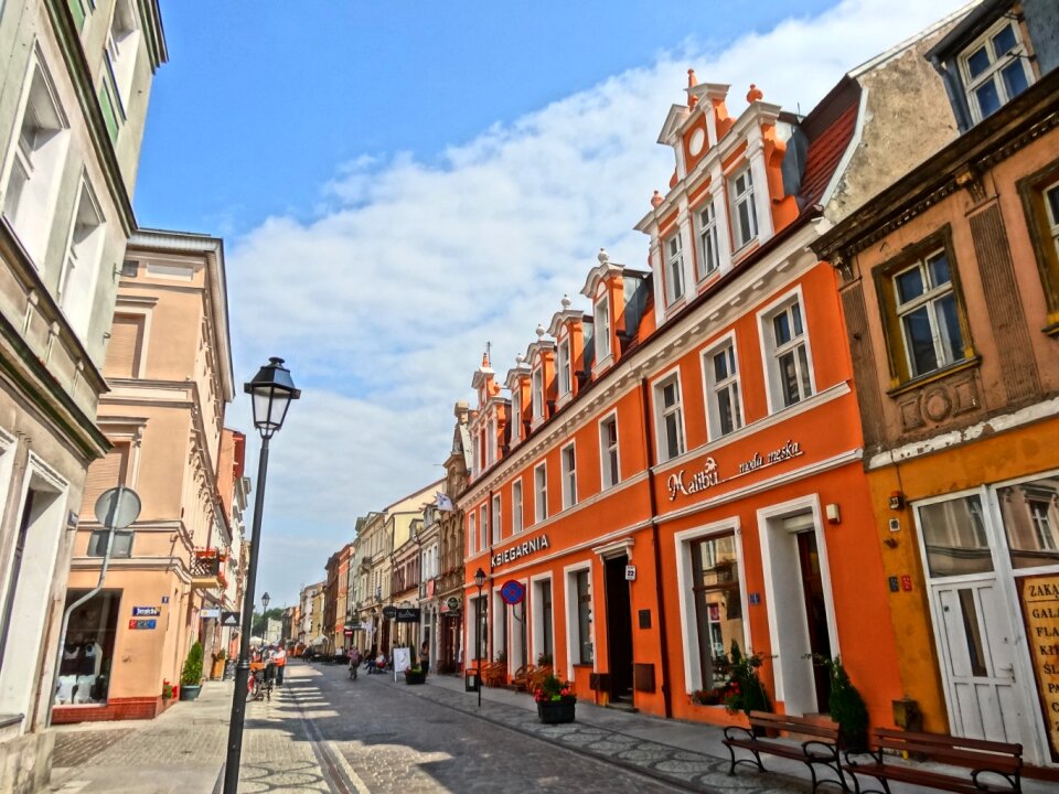 Road picturesque cobblestones