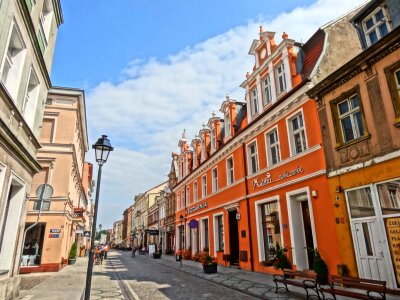 Road picturesque cobblestones