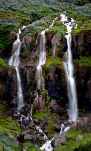 The waterfall in Búðará in Seyðisfjörður, Iceland photo