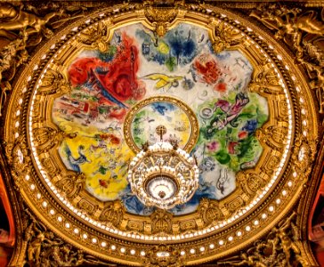 Ceiling of the Palais Garnier, Paris photo