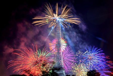 Fireworks at the Eiffel Tower photo