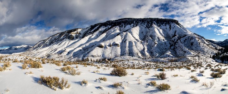 180-degree panorama of Mount Everts