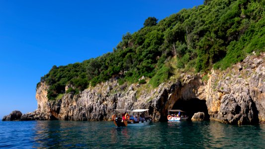 The sea caves of Paleokastritsa, Corfu photo