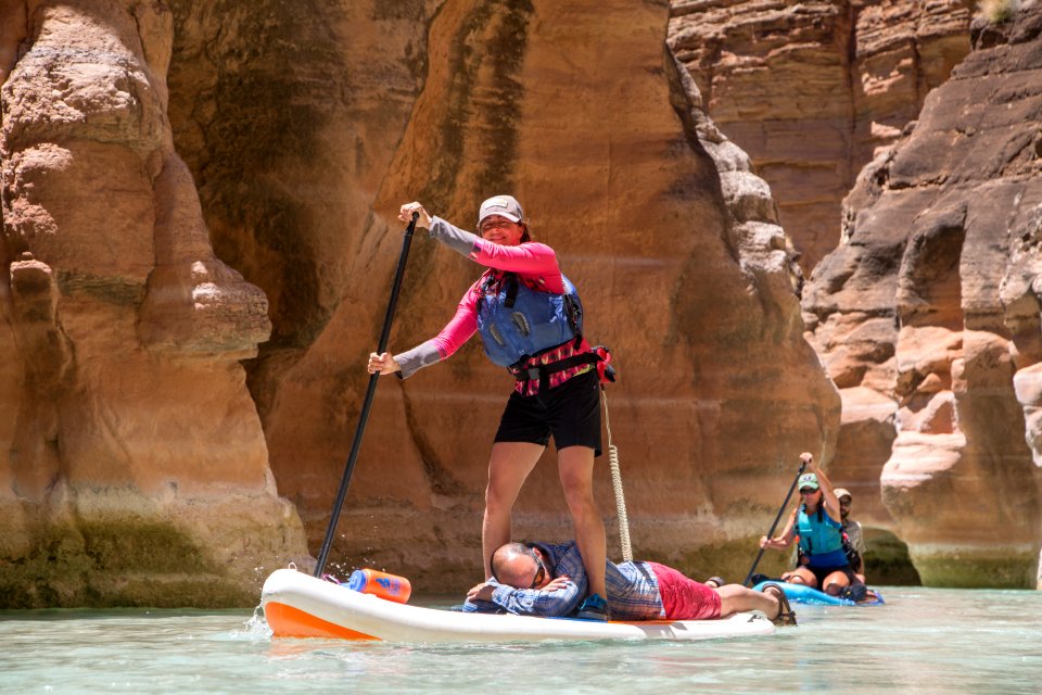 Paddle boarding in Havasu Creek