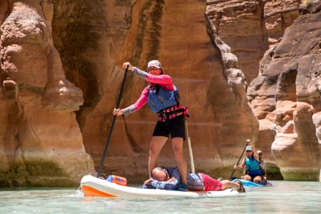 Paddle boarding in Havasu Creek