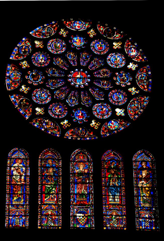 Stained glass middle ages france