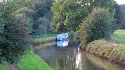 Narrowboat on a Grey Day. photo