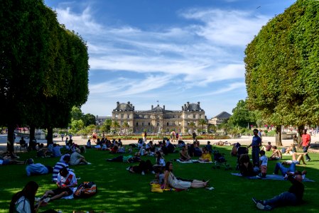 Relaxing in the Luxembourg Gardens photo