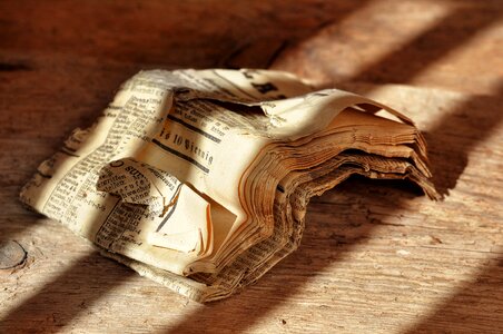 Old script leaves wood floor