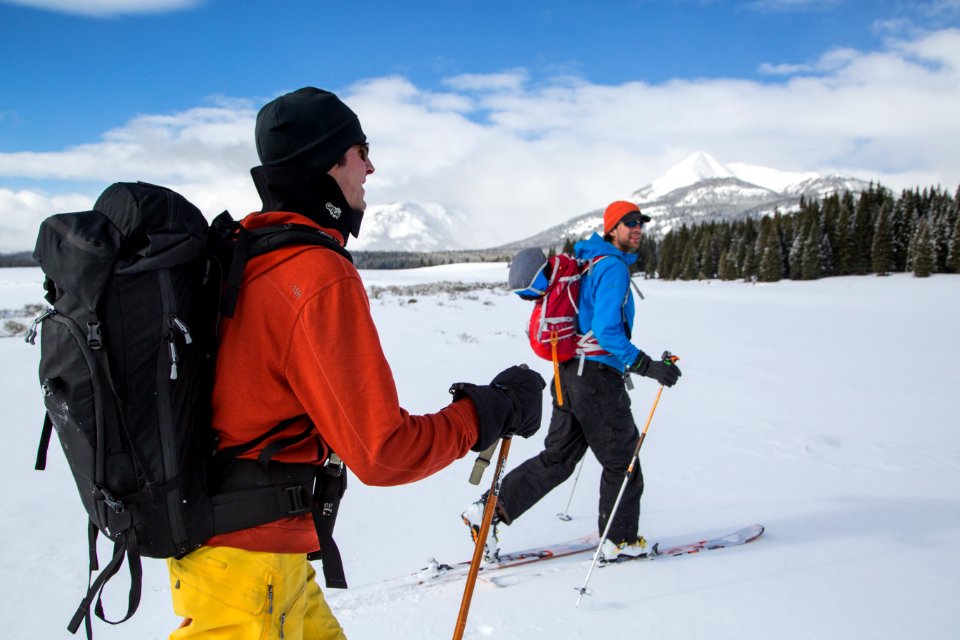 Spring skiing in the Gallatin Range