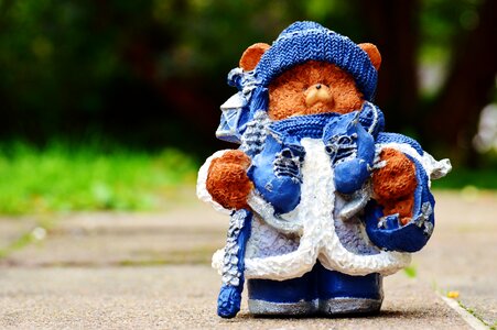 Teddy figure wintry