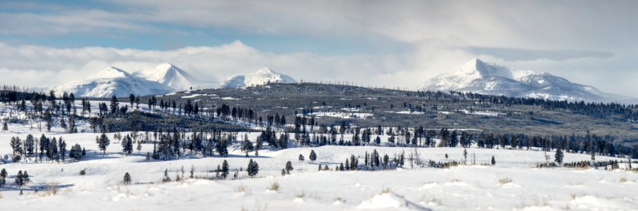 Gallatin Mountains as seen from Blacktail Deer Plateau photo